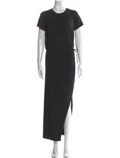 Pre-owned Veronica Beard Crew Neck Long Dress In Black