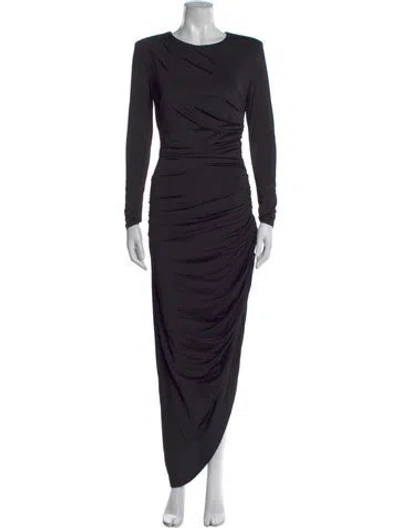 Pre-owned Veronica Beard Crew Neck Long Dress In Black