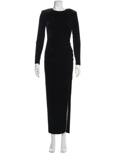 Pre-owned Veronica Beard Crew Neck Long Dress In Black
