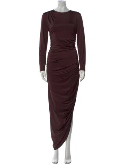 Pre-owned Veronica Beard Crew Neck Long Dress In Brown