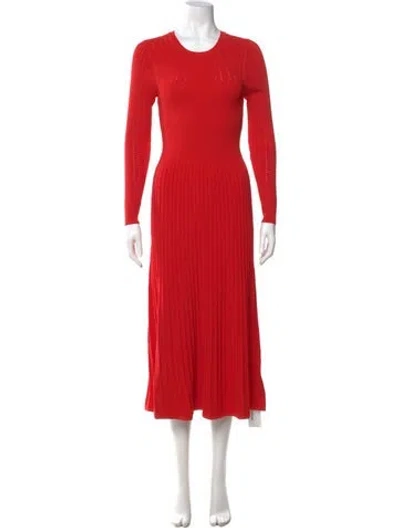 Pre-owned Veronica Beard Crew Neck Long Dress In Multi