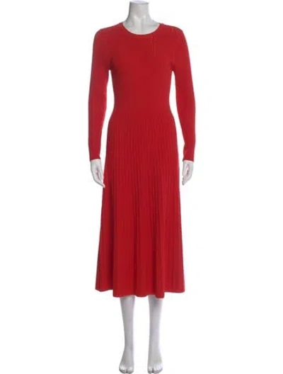 Pre-owned Veronica Beard Crew Neck Long Dress In Multi