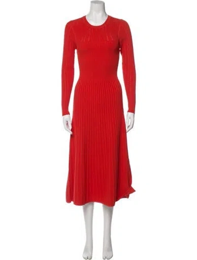 Pre-owned Veronica Beard Crew Neck Long Dress In Multi