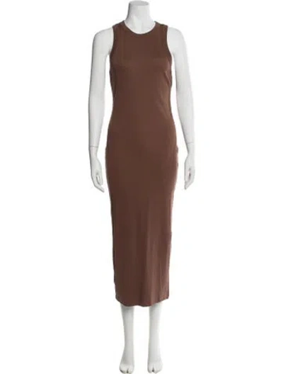 Pre-owned Veronica Beard Crew Neck Long Dress W/ Tags In Brown