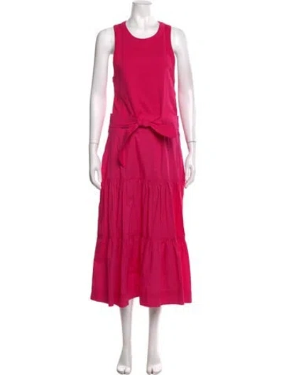 Pre-owned Veronica Beard Crew Neck Long Dress W/ Tags In Pink