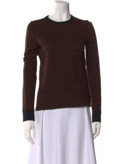 Pre-owned Veronica Beard Crew Neck Long Sleeve Sweatshirt In Brown