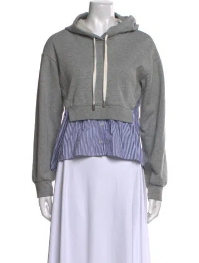 Pre-owned Veronica Beard Crew Neck Long Sleeve Sweatshirt In Gray