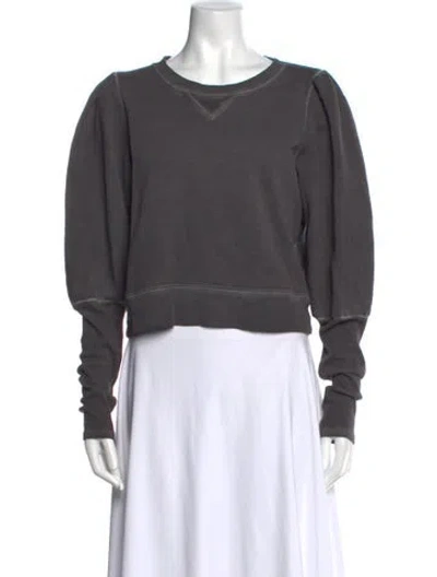 Pre-owned Veronica Beard Crew Neck Long Sleeve Sweatshirt In Grey