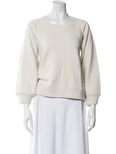 Pre-owned Veronica Beard Crew Neck Long Sleeve Sweatshirt In Neutral