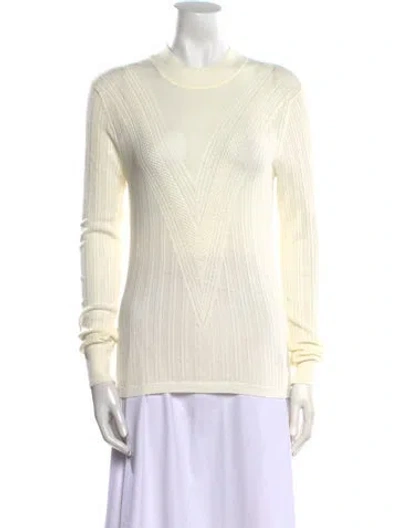 Pre-owned Veronica Beard Crew Neck Long Sleeve Sweatshirt In Neutral