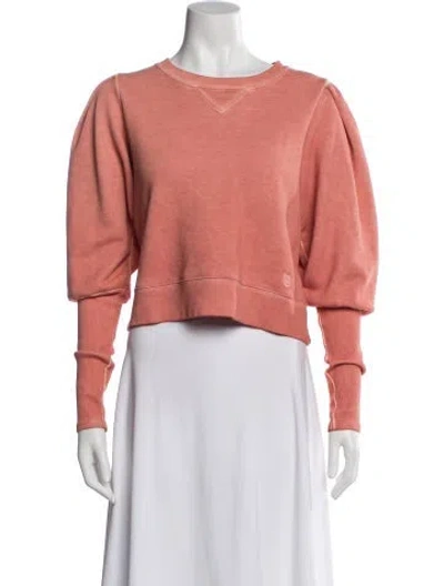 Pre-owned Veronica Beard Crew Neck Long Sleeve Sweatshirt In Orange