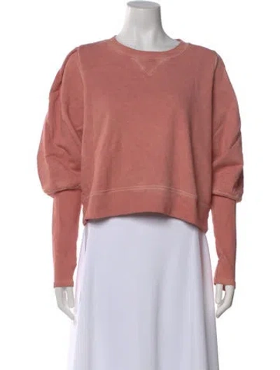 Pre-owned Veronica Beard Crew Neck Long Sleeve Sweatshirt In Pink