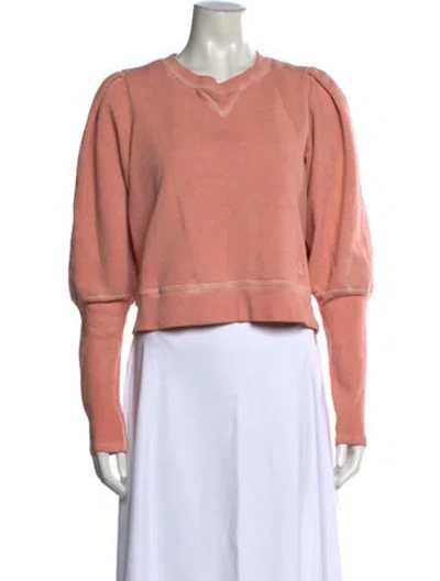 Pre-owned Veronica Beard Crew Neck Long Sleeve Sweatshirt In Pink