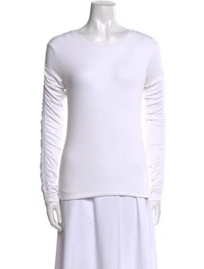 Pre-owned Veronica Beard Crew Neck Long Sleeve Sweatshirt In White