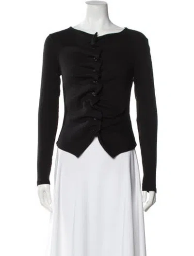 Pre-owned Veronica Beard Crew Neck Long Sleeve Top In Black