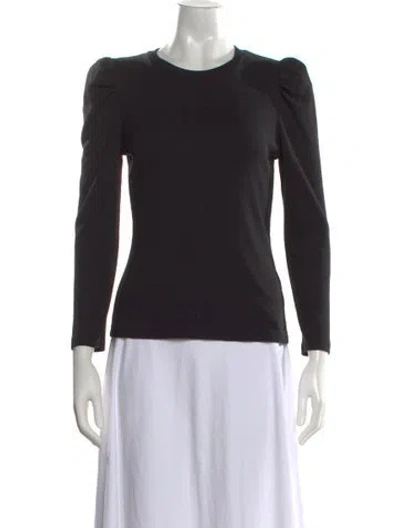 Pre-owned Veronica Beard Crew Neck Long Sleeve Top In Black