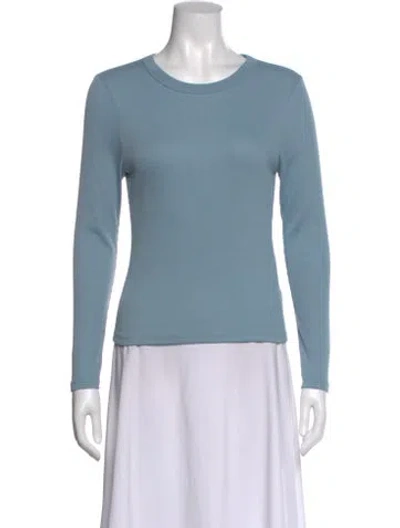 Pre-owned Veronica Beard Crew Neck Long Sleeve Top In Blue