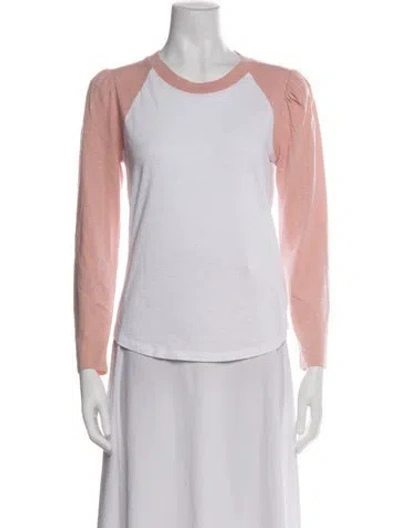 Pre-owned Veronica Beard Crew Neck Long Sleeve Top In Blue