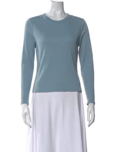Pre-owned Veronica Beard Crew Neck Long Sleeve Top In Blue