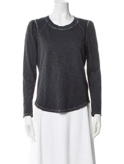 Pre-owned Veronica Beard Crew Neck Long Sleeve Top In Blue
