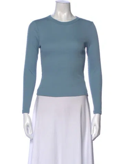 Pre-owned Veronica Beard Crew Neck Long Sleeve Top In Blue