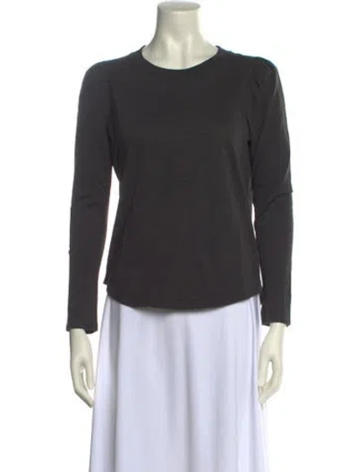 Pre-owned Veronica Beard Crew Neck Long Sleeve Top In Gray
