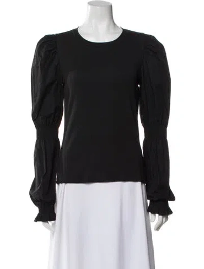 Pre-owned Veronica Beard Crew Neck Long Sleeve Top In Gray