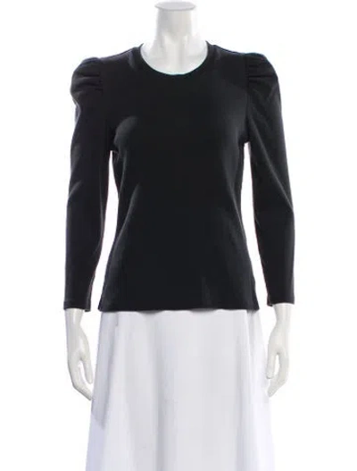 Pre-owned Veronica Beard Crew Neck Long Sleeve Top In Gray