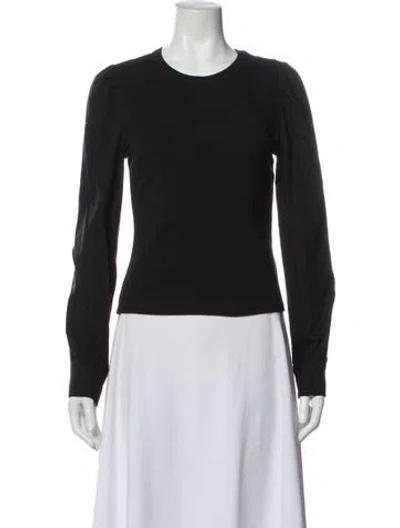 Pre-owned Veronica Beard Crew Neck Long Sleeve Top In Gray