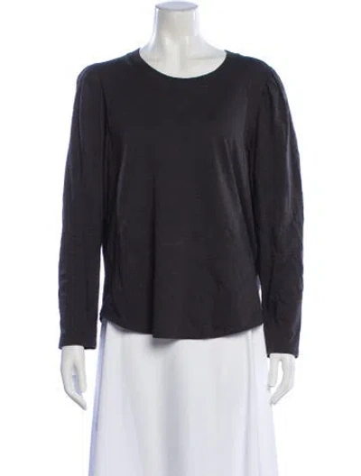 Pre-owned Veronica Beard Crew Neck Long Sleeve Top In Gray