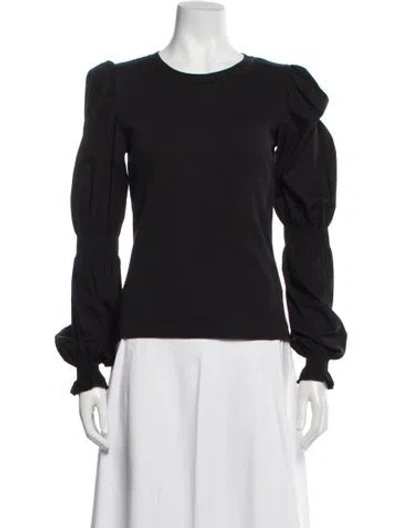 Pre-owned Veronica Beard Crew Neck Long Sleeve Top In Gray