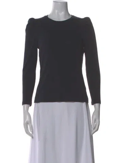 Pre-owned Veronica Beard Crew Neck Long Sleeve Top In Gray