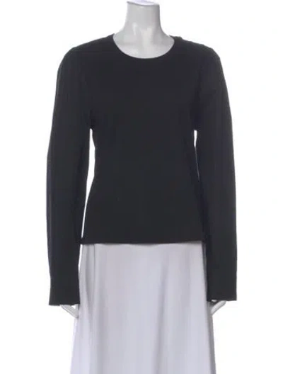 Pre-owned Veronica Beard Crew Neck Long Sleeve Top In Gray