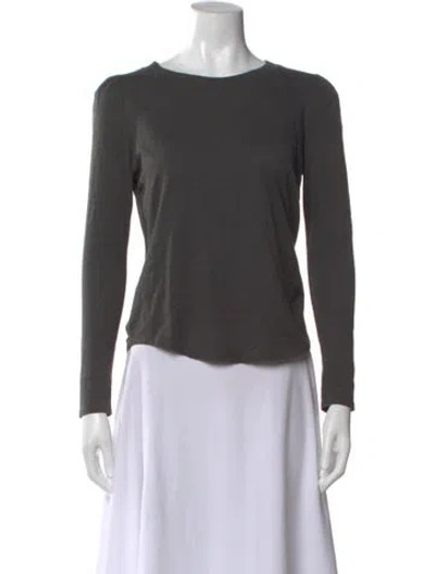 Pre-owned Veronica Beard Crew Neck Long Sleeve Top In Gray