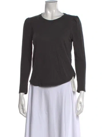 Pre-owned Veronica Beard Crew Neck Long Sleeve Top In Gray