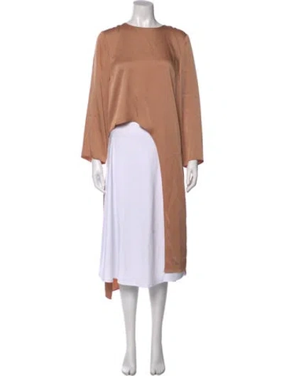 Pre-owned Veronica Beard Crew Neck Long Sleeve Top In Neutral