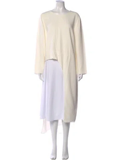 Pre-owned Veronica Beard Crew Neck Long Sleeve Top In Neutral