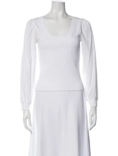 Pre-owned Veronica Beard Crew Neck Long Sleeve Top In Neutral