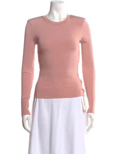 Pre-owned Veronica Beard Crew Neck Long Sleeve Top In Pink