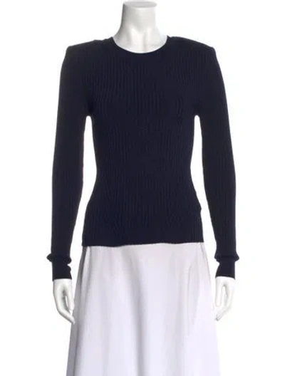 Pre-owned Veronica Beard Crew Neck Long Sleeve Top W/ Tags In Blue