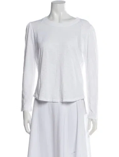 Pre-owned Veronica Beard Crew Neck Long Sleeve Top In White