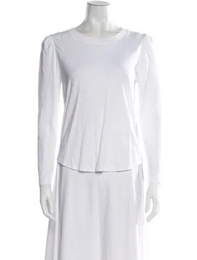 Pre-owned Veronica Beard Crew Neck Long Sleeve Top In White