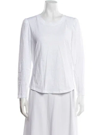 Pre-owned Veronica Beard Crew Neck Long Sleeve Top In White
