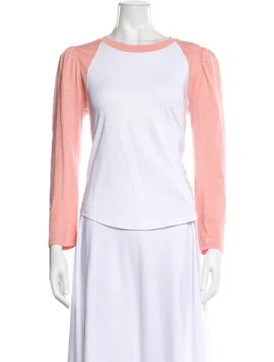 Pre-owned Veronica Beard Crew Neck Long Sleeve T-shirt In Brown