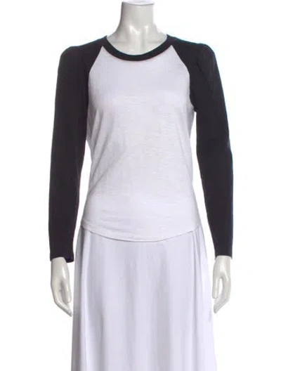 Pre-owned Veronica Beard Crew Neck Long Sleeve T-shirt In Grey