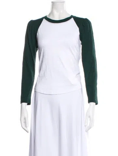 Pre-owned Veronica Beard Crew Neck Long Sleeve T-shirt In Multi