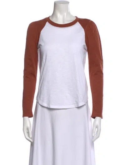 Pre-owned Veronica Beard Crew Neck Long Sleeve T-shirt In Multi