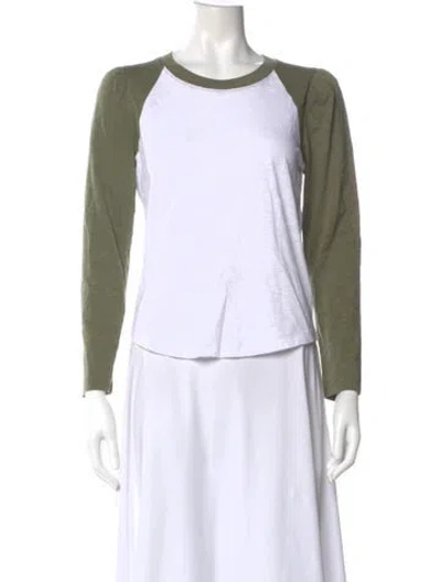 Pre-owned Veronica Beard Crew Neck Long Sleeve T-shirt In Multi