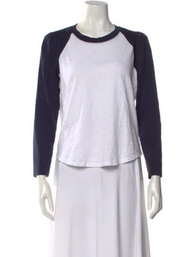 Pre-owned Veronica Beard Crew Neck Long Sleeve T-shirt In Multi