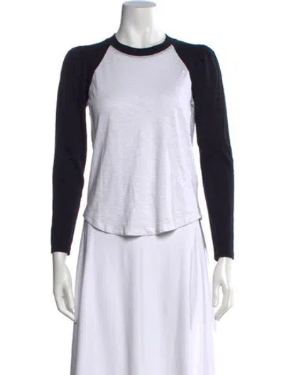 Pre-owned Veronica Beard Crew Neck Long Sleeve T-shirt In Multi